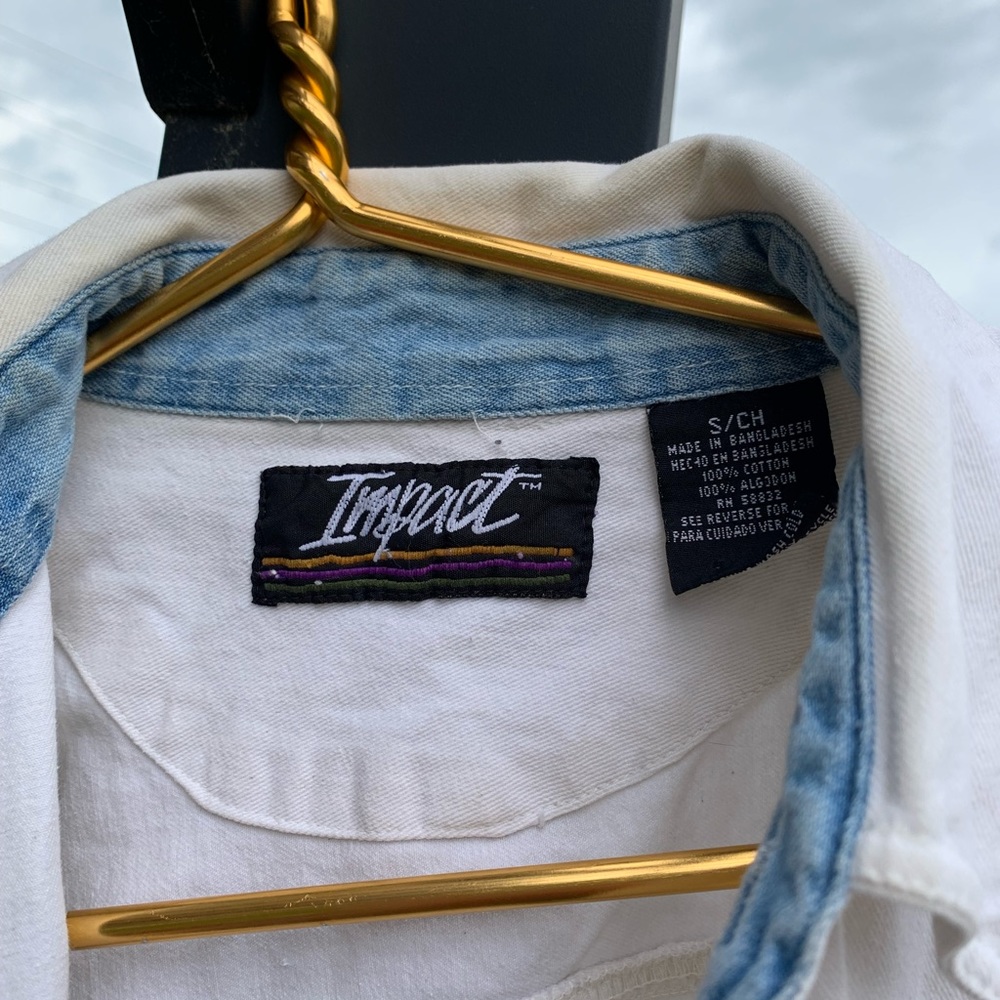 90s Short Sleeve Denim Button Up